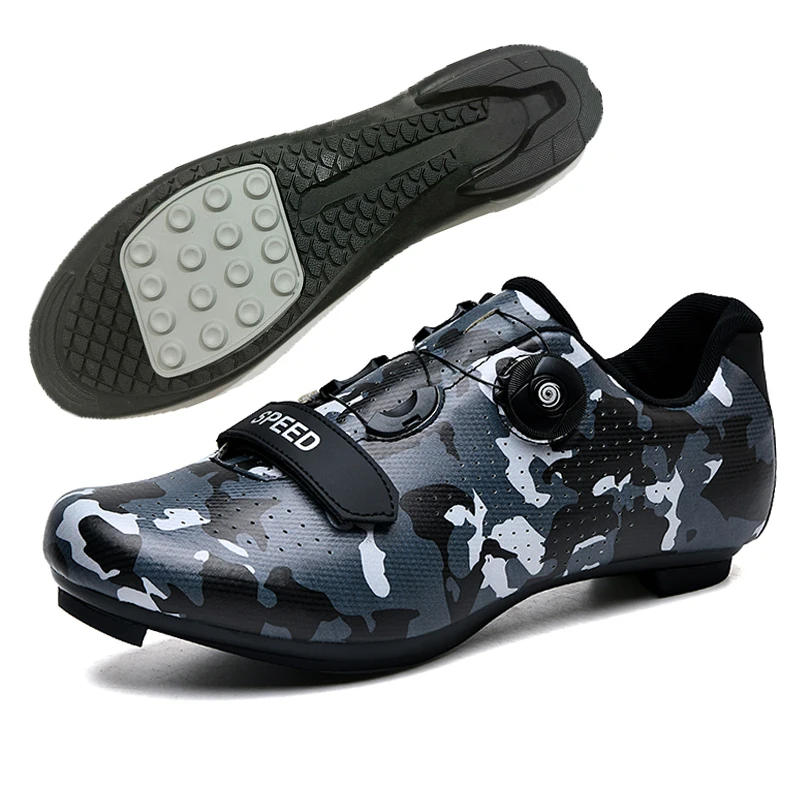 Description Picture 6 of itemMen Cycling Shoes Outdoor Rubber Flat-Bottomed Lockless Bicycle Sports Shoes Women Road Racing Shoes Unisex MTB Cycling Shoes