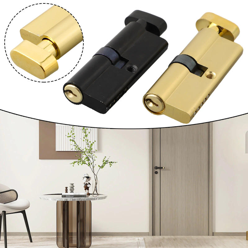 Description Picture 2 of itemDoor Lock Cylinder Aluminum Thumb Turn Cylinder Door Lock Core With 3 Keys Security  Anti-theft Furniture Locks Keys