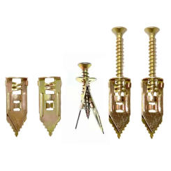 50pcs Drywall Self Drilling Anchor with Screw Kit Gypsum Expansion Drywall Anchor Screw for Fixing TV Shelf Cabinet Curtains