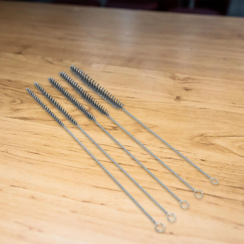 Description Picture 2 of item5/10pcs Cleaning Brushes Stainless Steel Brass Cylinder Wire Tube Pipe Cleaning Brush For Power Drill Descaling Rust Removal