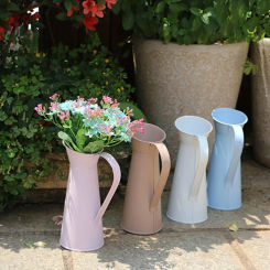 Retro Flower Arrangement Tin Flower Vase Flower Arrangement Decoration Mini Coffee Pot Style Arrangement Jewelry Home Decoration
