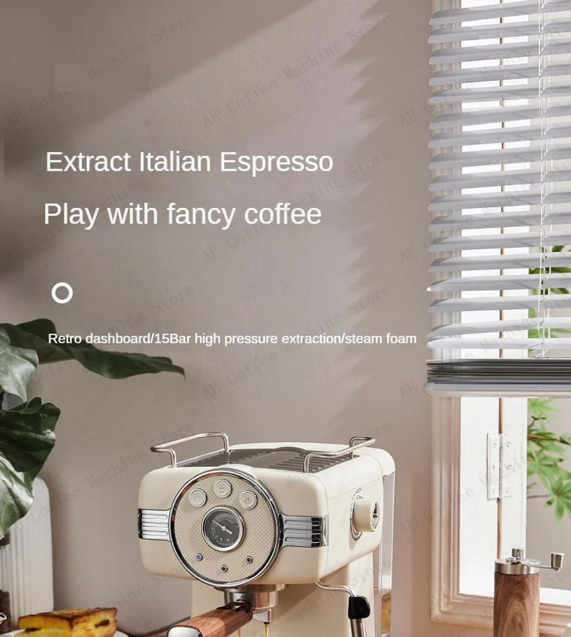 Description Picture 2 of itemSemi-automatic Italian coffee machine High-pressure espresso coffee machine Can make milk froth Multi-function coffee makers