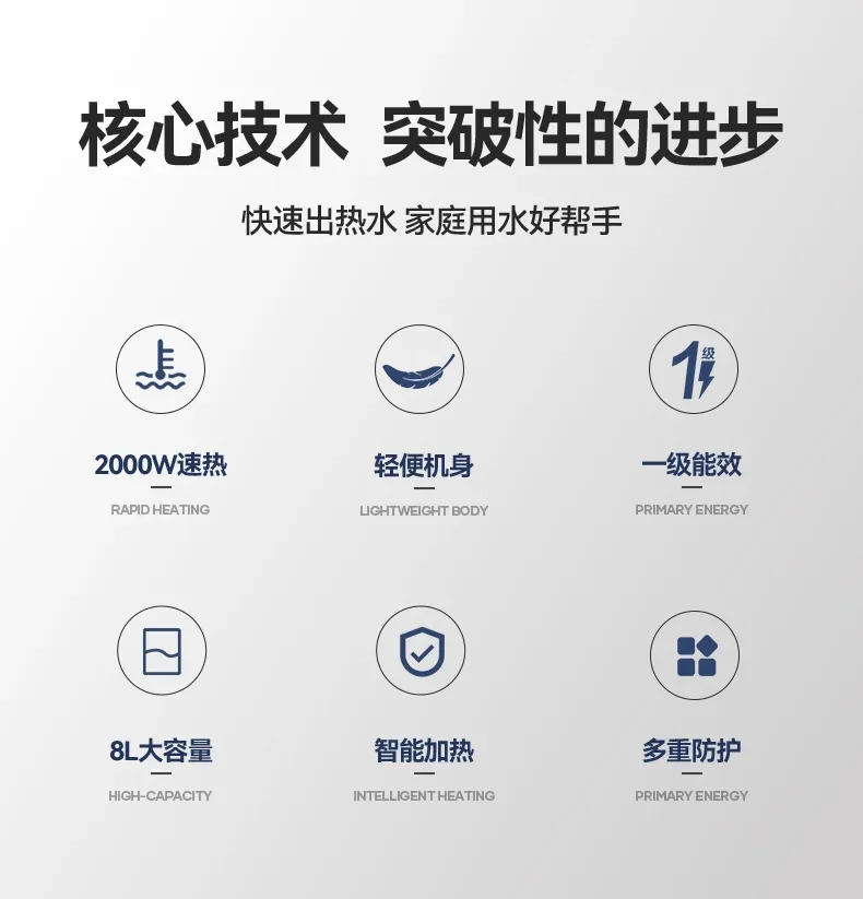 Description Picture 3 of item220V SUNRAIN Small Kitchen Water Heater, Instant Hot Water Under Sink, Energy Efficient with Level 1 Efficiency C