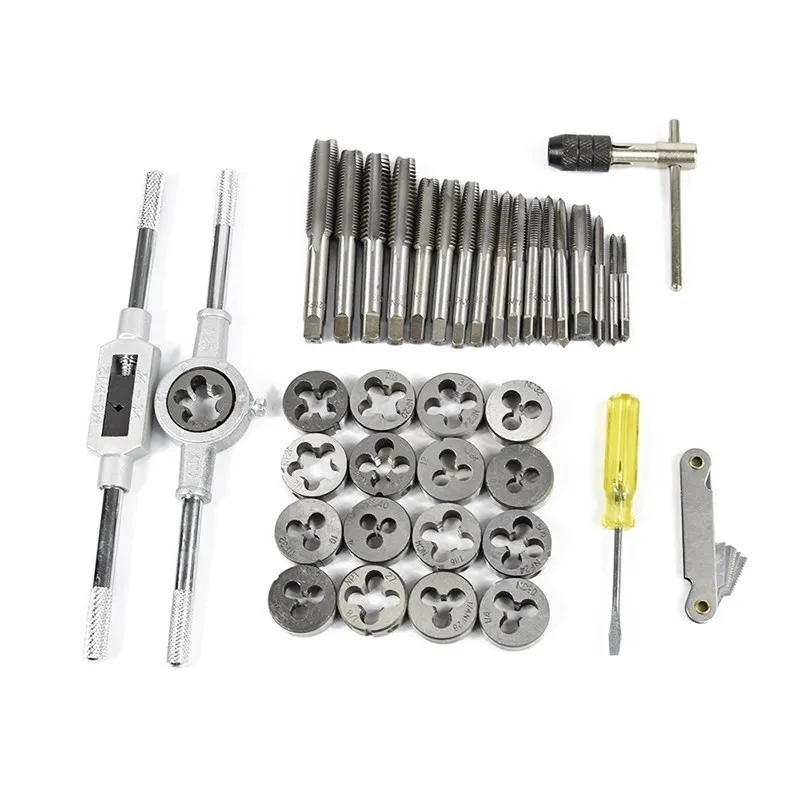 Description Picture 5 of itemHampton 40pcs Alloy Steel Imperial Thread Tap And Die Set For Metal Working Die Wrench Hand Threading Tools Screw Tap Drill Bit