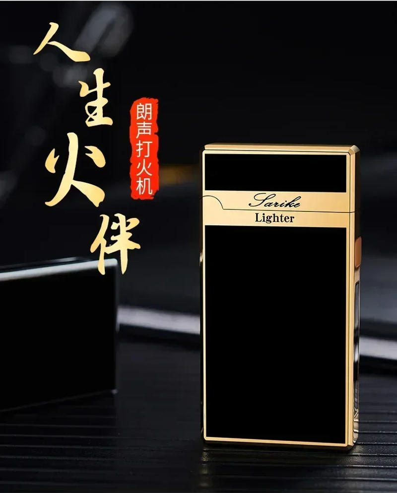 Description Picture 3 of itemElectric Lighter Cigar Cigarette Lighter Men's Gifts Metal Smoking Accessories Windproof Double Arc USB Recharge Plasma Lighters