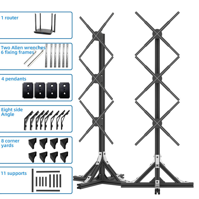 Description Picture 4 of itemWIFI 3D Hologram Projector Fan 576 Led Sign Advertising Display Holographic Lamp Player 3D Support Images Video Splicing