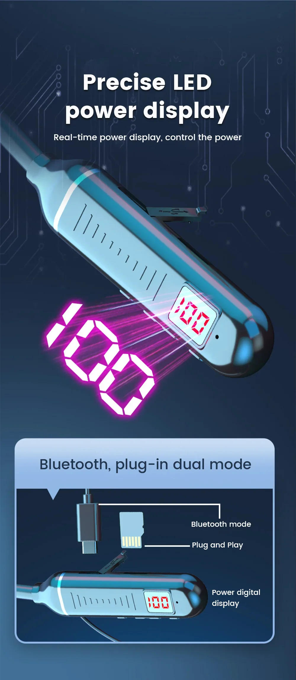 Description Picture 3 of itemNew Bluetooth Earphones Wireless Headphones Magnetic Sport Neckband Neck-hanging TWS Earbuds Wireless Blutooth Headset with Mic