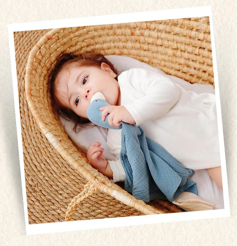 Description Picture 4 of itemBaby Soother Appease Towel Bib Soft Animal Goose Doll Teether Infants Comfort Sleeping Nursing Cuddling Blanket Toys