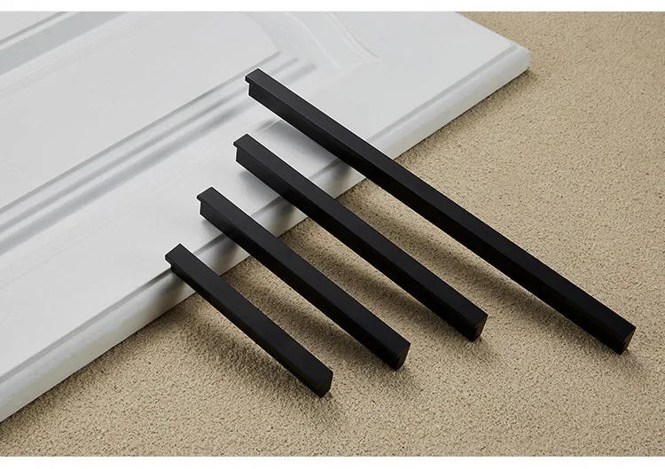 Description Picture 6 of itemBlack Golden Modern Cupboard Kitchen Hardware Wardrobe Closet Pull T Bar Aluminum Alloy Cabinet Drawer Knob Box Handle