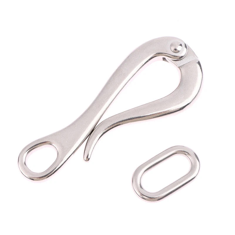 Description Picture 6 of item1PCS 316 Stainless Steel 100mm Pelican Hook & Eye with Quick Release link Crane Hooks for Sailing Boat Yacht Accessories