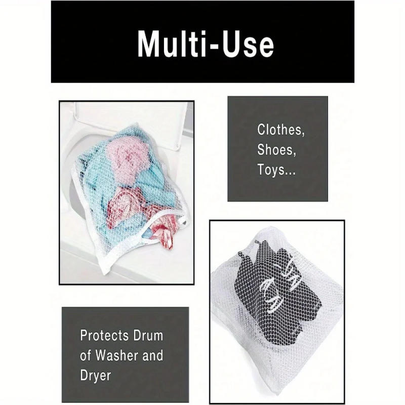 Description Picture 6 of item1pc Shoe Drying & Washing Bag, Washing Machine Dryer For Sneaker, Clothing Shoes & Laundry Dry & Wash Bag - Elastic Strap Adjust