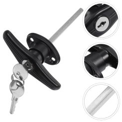 Kit Handle Barn Chassis Universal Door Lock T-Handle Garage with Shed Hardware Assembly