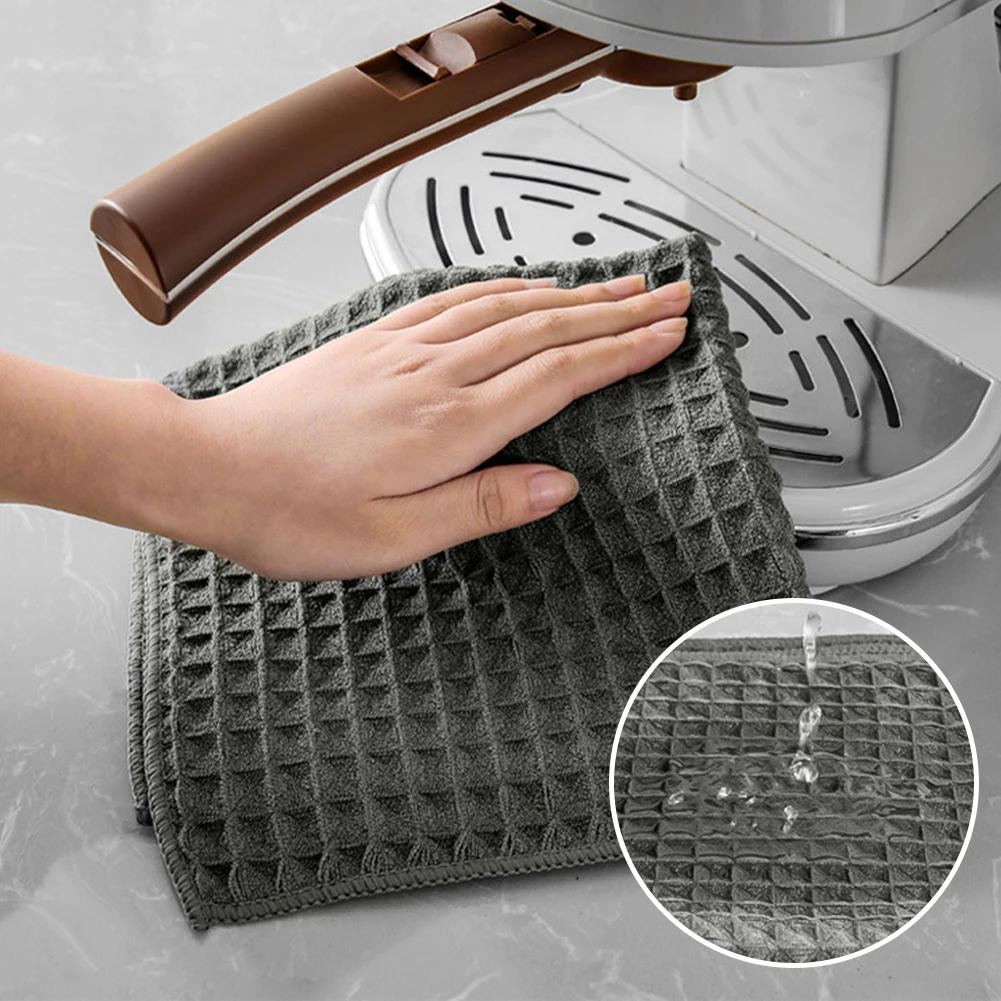 Description Picture 4 of itemSuper-Clean Microfiber Good Absorbent Barista Bar Towel Rag No Lint Square Towel Cleaning Cloth Coffee Machine Towel