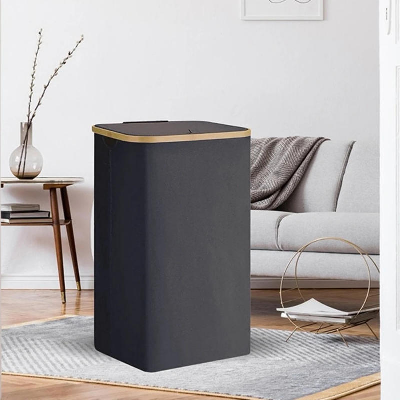 Description Picture 6 of item100L Clothes Storage Basket Foldable Laundry Hamper Basket with Bamboo Handle&Lid with Removable Liner Bag for Bedroom Bathroom