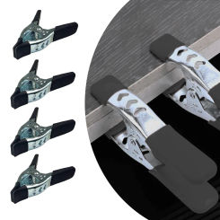 4pack 6Inch Spring Clamp Large Super Heavy Duty Spring A-shaped Metal Clamps Black / Silver Galvanized Large Muslin Clamps Tool
