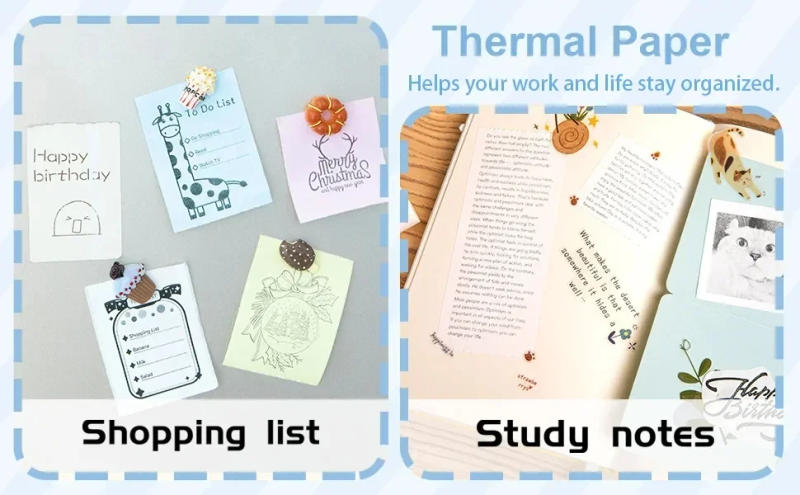 Description Picture 4 of item57x25mm Mini Printer Paper Thermal Label Sticker Color Photo White Self-Adhesive Paper For Mini Portable Pocket Mobile Printer