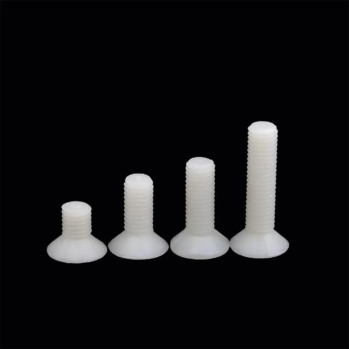 Description Picture 3 of itemM2M2.5M3M4M5M6 White Black Nylon Cross Countersunk Head Bolt Plastic Flat Head Small Screw