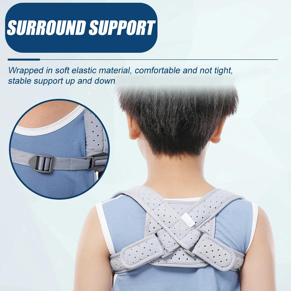 Description Picture 3 of itemClavicle Brace & Posture Corrector for Kids Children | Broken Collarbone Sling for Injuries & Fractures, Shoulder Support Strap