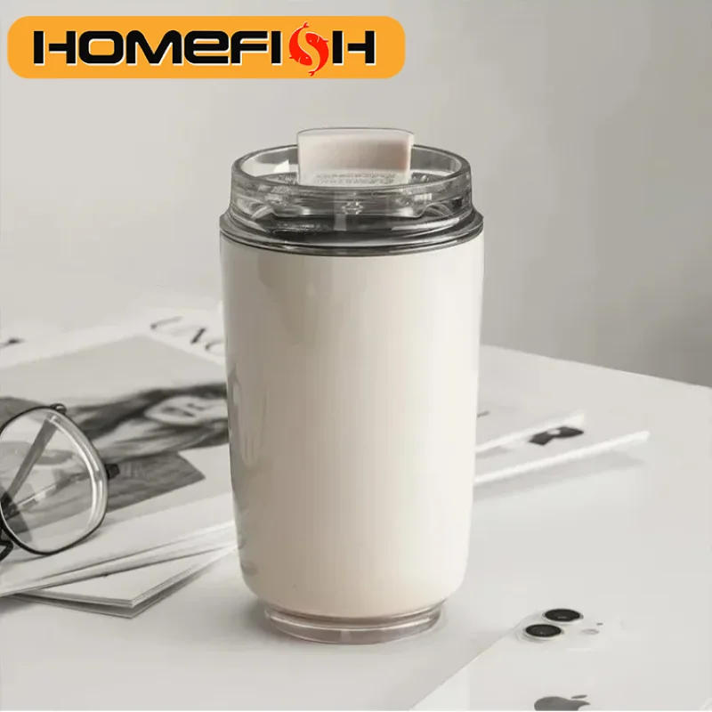 Description Picture 2 of item1PCS Tumbler Thermos Cup Milky White Coffee Mug Car Insulated Water Bottle Travel Stainless Steel Vacuum Flasks Drinking Kettle
