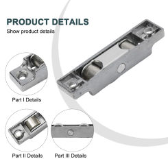 1pc Sliding Doors And Window Rollers Double Slot Flat Wheel Pulley Sliding Door Zinc Alloy Anti Rust Sliding Window Roller