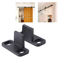 2pcs Barn Door Guides Adjustable Floor Guide For  Bottom Of Sliding Barn Door Guide Furniture Hardware Bottom Bracket