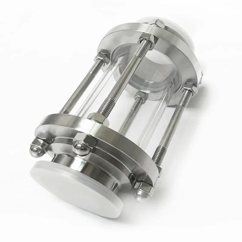 Description Picture 2 of item25mm 1" 304 Stainless Steel Sanitary Fitting 1.5" Tri Clamp type Flow Sight Glass Diopter For Homebrew Diary Product
