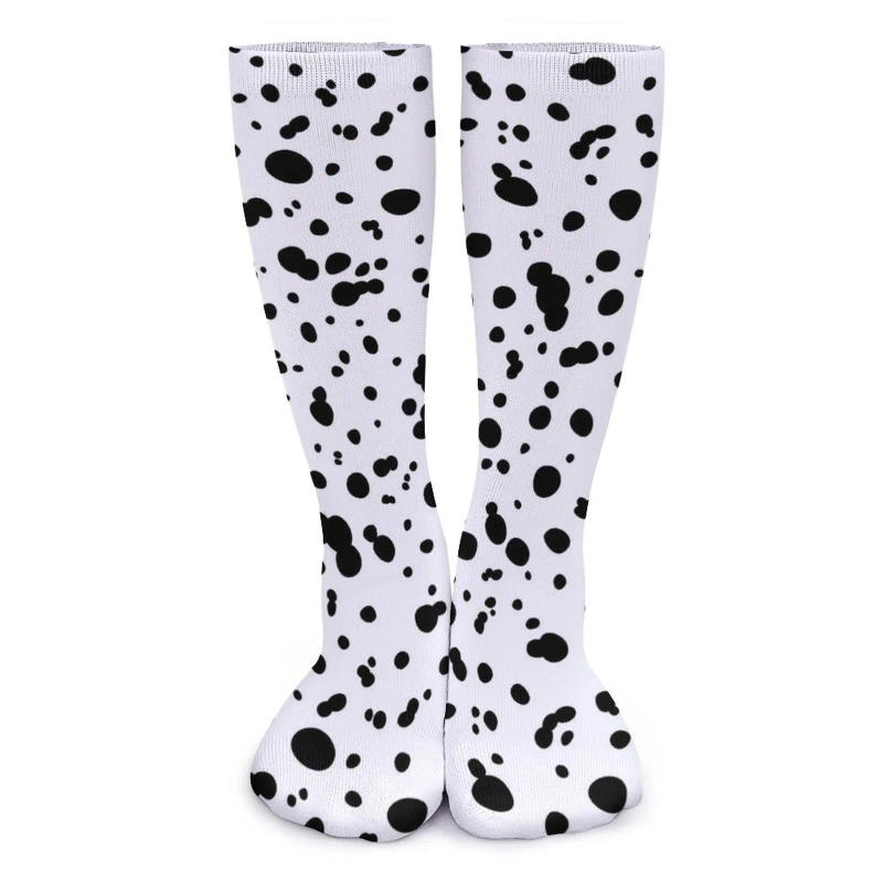 Description Picture 3 of itemDalmatian Spot Stockings Animal Print Custom Leisure Socks Spring Anti Slip Socks Couple Running Comfortable Socks