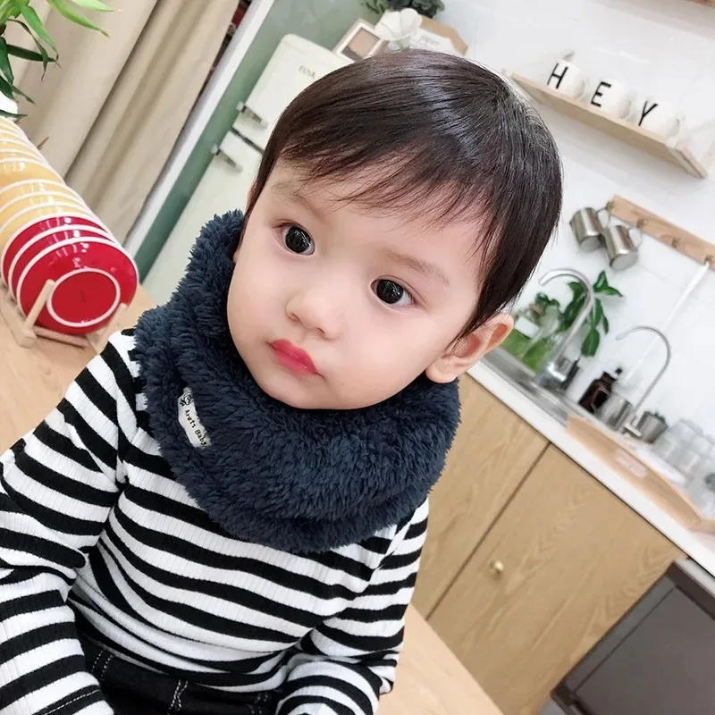 Description Picture 4 of itemScarf Warm Neck Cover for Boys and Girls Scarf Winter Baby Clothing Children's Winter Solid Color Fleece