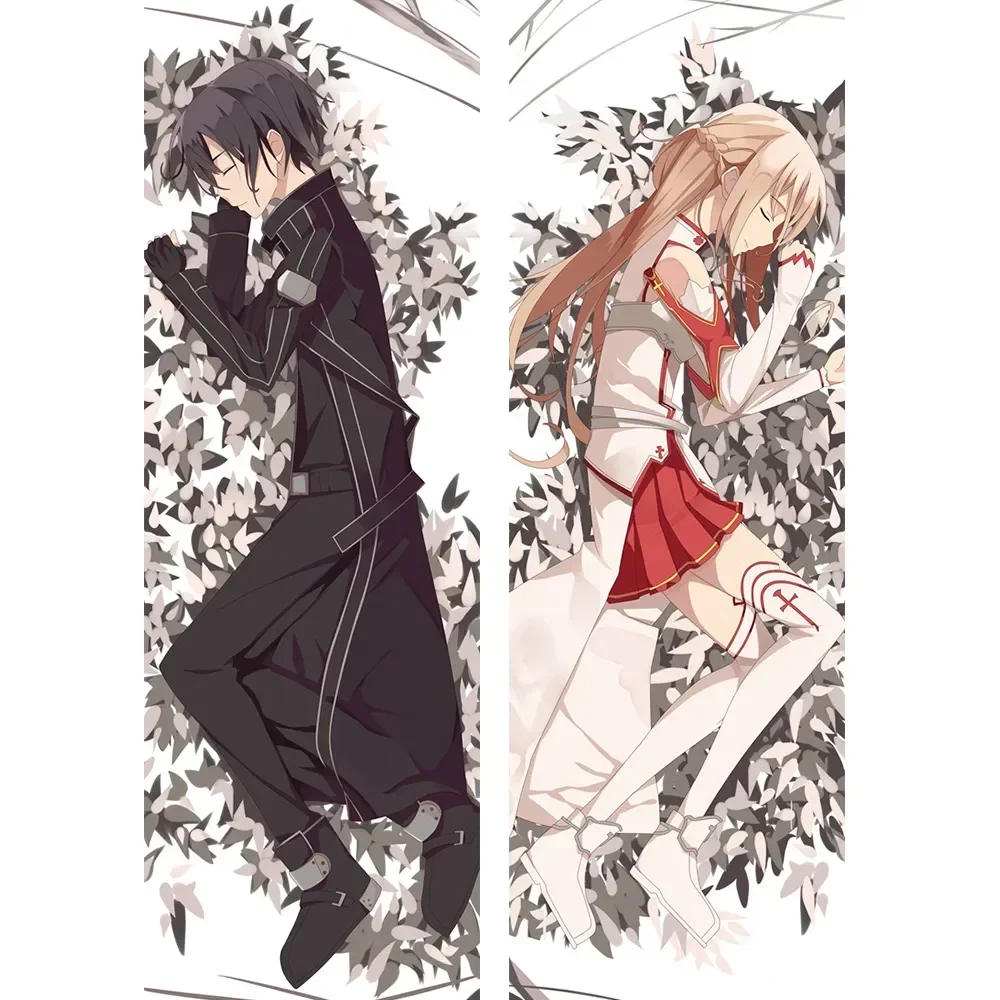 Description Picture 2 of itemSword Art Online Pillow Case Anime Dakimakura Waifu Hugging Body Decorative 45x45 Pillow Cover Kirito Asuna Bedding Girl Cushion