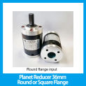 1pcs/lot 189:1 264:1 369:1 516:1 Planet Reducer 36mm Planetary Gearbox Round or Square Flange Input Diameter 5mm