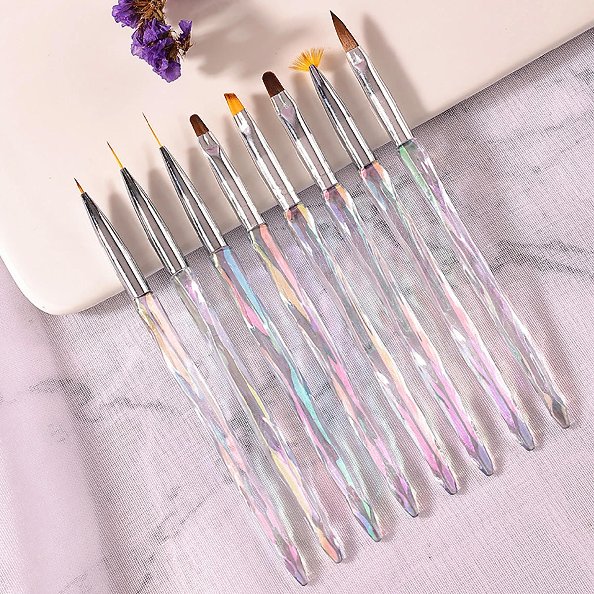 Description Picture 4 of itemNail Brush Phototherapy Tools 8 Pieces Painted Painting Pen Set Painting Drawing Brush Nail Enhancement Tools Uv Gel Brush Pen