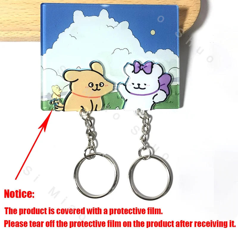 Description Picture 2 of itemCouple Key Holder Wall Acrylic Together Keychain Hanger Matching Key Rack Organizer Entryway Keyring Home Decor Christmas Gift