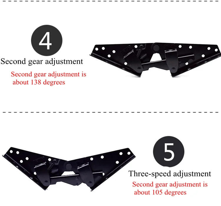 Description Picture 5 of itemAdjustable Sofa Bed 3-Position Angle Mechanism Hinge 260mm Length Angle Mechanism Hinge Hardware