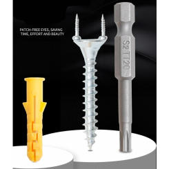 50pcs Solid Baseboard Seamless Nails Double-headed Self-tapping Screws Foot Line Nails Invisible Security Screws