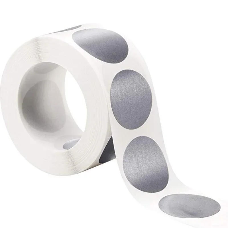 Description Picture 4 of item300pcs/roll  Round Silver Scratch Off Stickers 1 Inch   Labels Sticker for Party Activity Favors Stationery