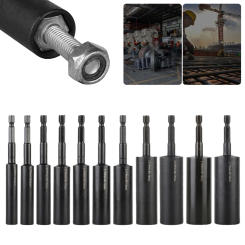110mm Deepen Sockets Wrenches Hexagon Nut Driver Drill Bit H8-H14 Sleeve Adapter Pneumatic Screwdriver Insert Tools