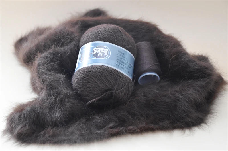 Description Picture 3 of itemMink Fur Yarn for Yarns for Knitting and Crochet 2-Ply Lace T Shirt Yarn for Hand Knitting Needlework 1 Skein 340 M 50+20g