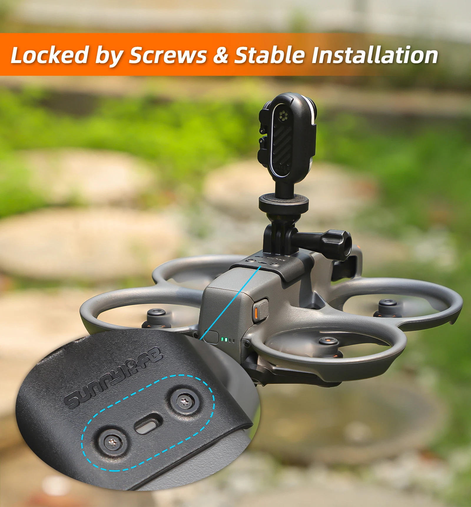 Description Picture 5 of itemExtension Bracket For GoPro 11/12  Insta360 X3/ X4 Action Camera Mount Fixing Adapter Holder For DJI Avata 2 Drone Accessories