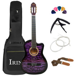 6 Strings Classical Guitar Kit 39 Inch 19 Frets Basswood Classic Guitarra With Bag Capo Strings Picks Guitar Parts & Accessories