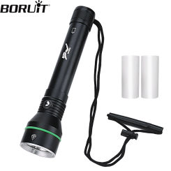 BORUiT Super Bright 2000LM P70 LED Scuba Diving Flashlight Underwater 100M IPX8 Waterproof Torch Spearfishing Lantern