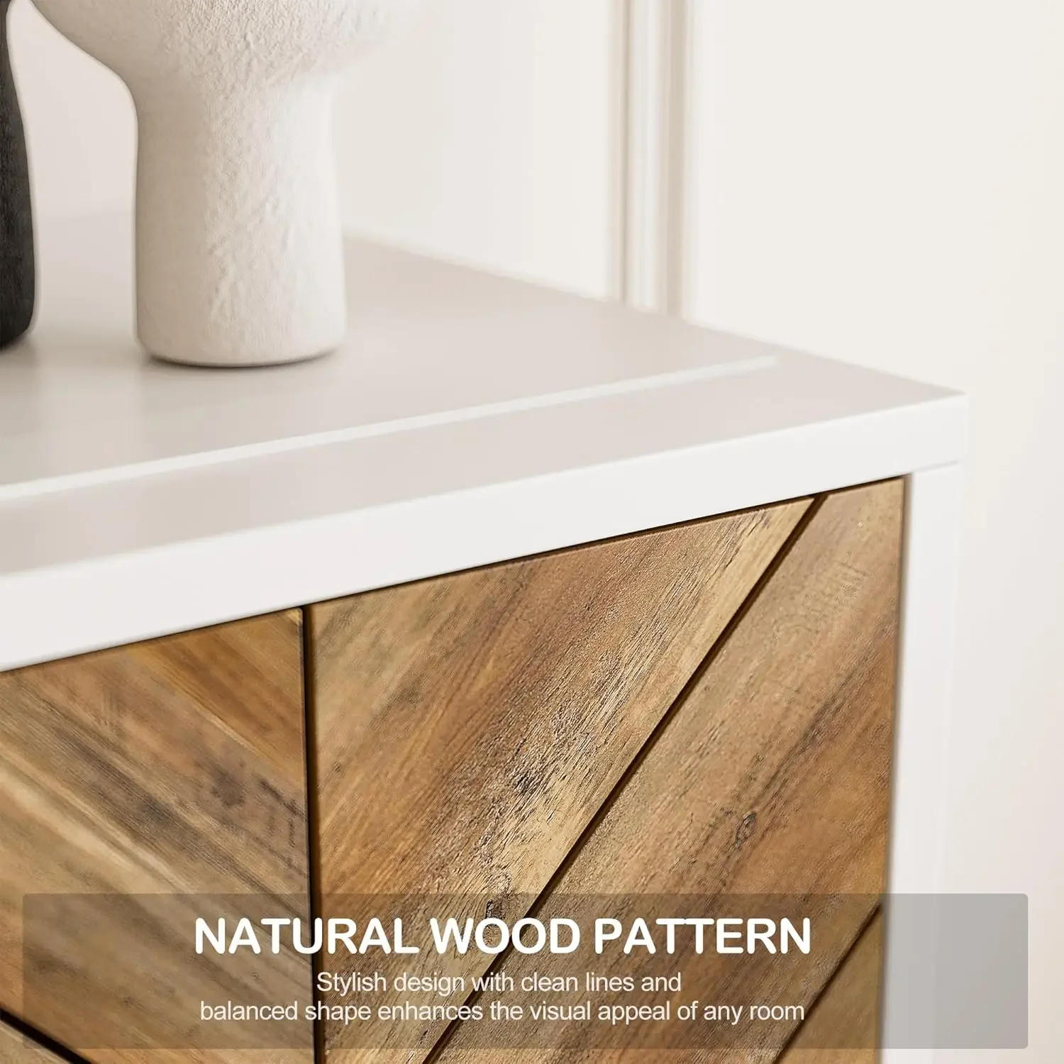 Description Picture 6 of item68" Wood TV Stand with 36" Electric Fireplace Entertainment Center with Storage Cabinet Console Table for TVs up to 75 Inches