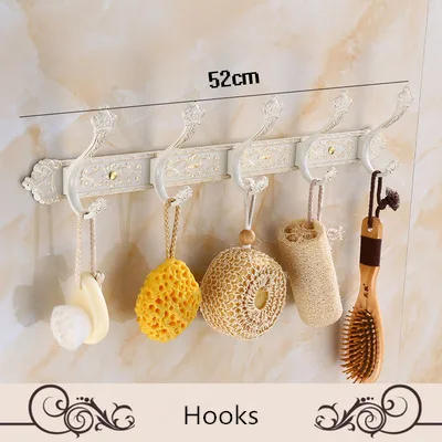 Description Picture 4 of itemBathroom Accessories Set Bathroom Shelf,Towel Rack,Paper holder,Toilet Brush Holder,hooks Carved Aluminum Bath Hardware Sets