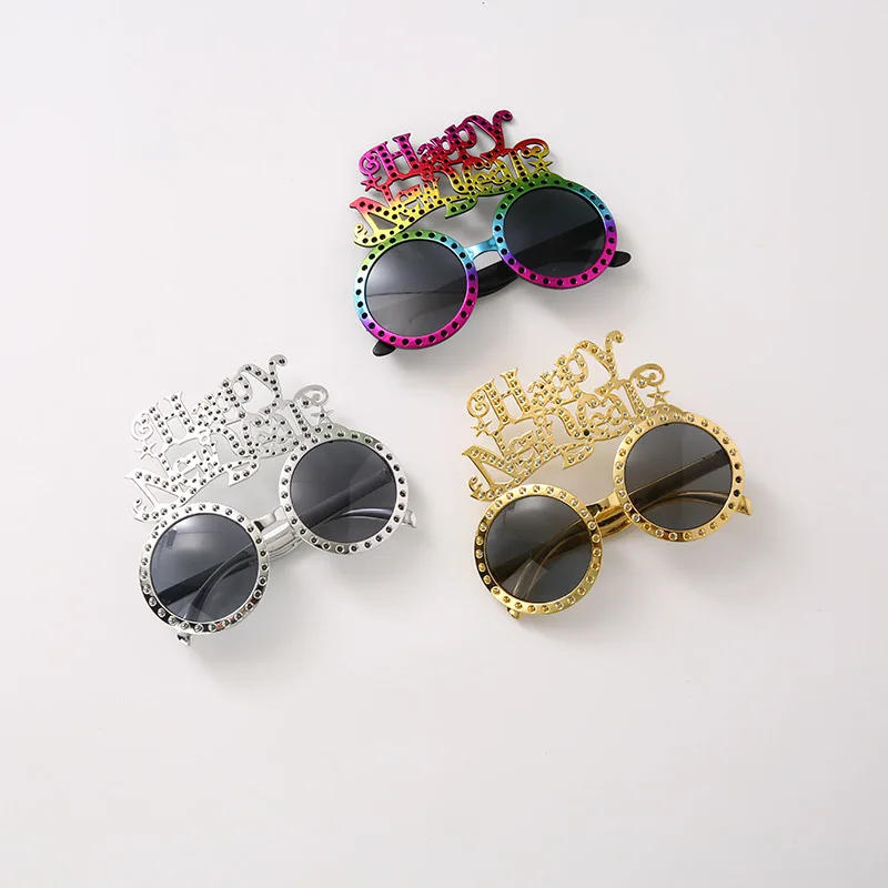 Description Picture 5 of item2024 Happy New Year Glasses Colorful Frame Photo Props Merry Christmas Ornaments Xmas Navidad Gifts New Year Eve Party Decor