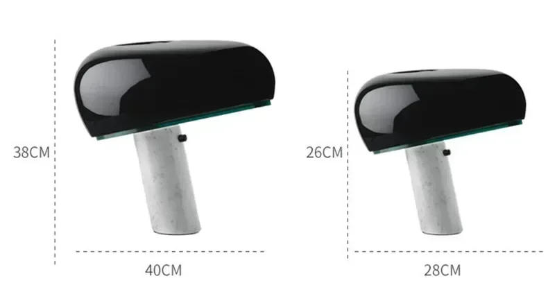 Description Picture 5 of itemMushroon Marble Table Lamp Kid Study LED Desk Light Household Bedside Living Bedroom Black Night Decorative Book Reading Light