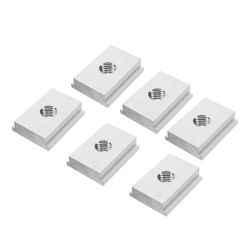 6Pcs M8 T-Track Slider Sliding Nut Aluminum Alloy T Slot Nut for Profile Woodworking Tool Slot Fastener