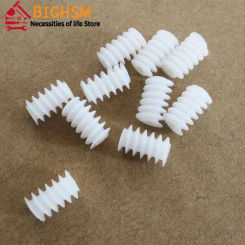 10pcs/lot J256Y White Right Hand Plastic 6*10 (2A) Worm Turbine 0.5 Module Reduction Gears DIY Model Parts