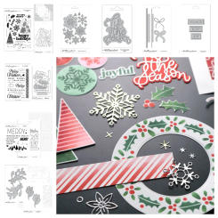 New Dies Stamps Stencils Set Christmas Add Werner Tis the Season Holiday Assortment Snow Die DIY 2025 New Year Card Scrapbooking