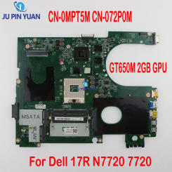 CN-072P0M DA0R09MB6H1 DA0R09MB6H3 For Dell 17R N7720 7720 Laptop Motherboard GT650M 2GB GPU 2D Version HM77 DDR3