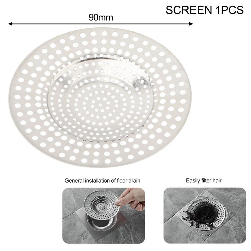 Description Picture 2 of item1Pc Bathroom Hair Catcher Stopper Shower Floor Drain Cover Filter Deodorant Anti-clogging Kitchen Sink Plug Drain Strainer
