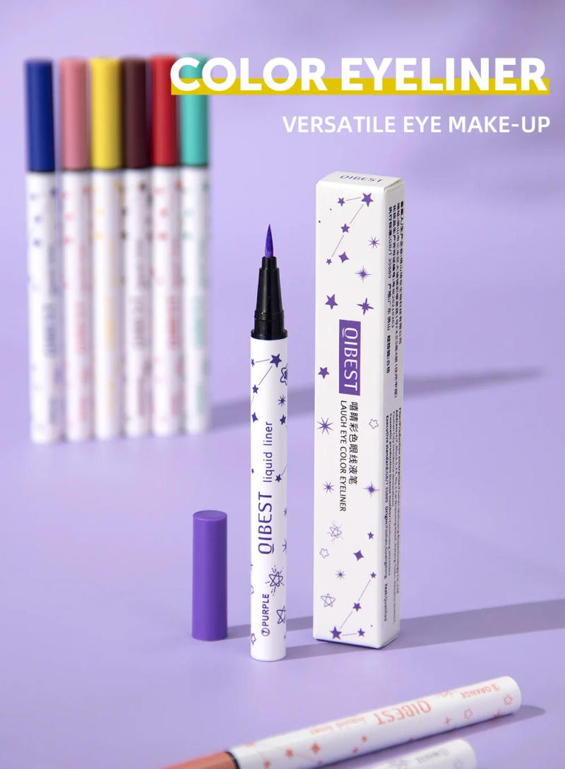 Description Picture 2 of itemQIBEST 12 Colors Eyeliner Liquid Waterproof Matte Liquid Eyeliner Pen Long Lasting Green Yellow Purple Blue White Eye Liner Pens